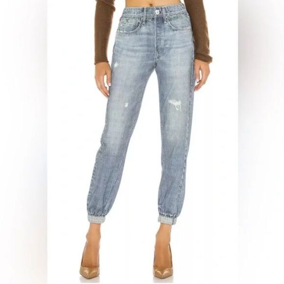 Rag & Bone "Jean" Sweatpants Joggers - Size XS - Like New - "Ripped" Jean Sweats - Picture 1 of 5